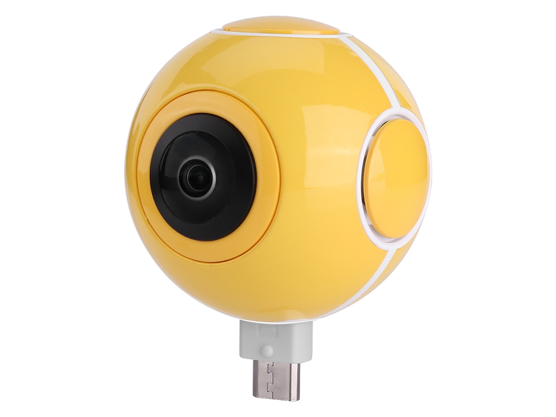 Câmera Vr 720 Vpai Câmera Vr Panorâmica de 2ª Geração (laranja) EOOCOO (filmagem Panorâmica, Vídeo Hd)