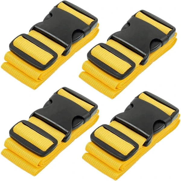 Cintas De Amarrar Para Malas, Pacote Com 4 Unidades, Amarelas
