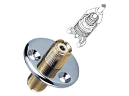 Glomex Alimentação Coaxial Banhado a Ouro