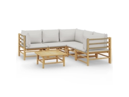 Conjunto 1 Conjunto Lounge De Jardim Vidaxl Marrom Bambu (55 X 65 X 30 Cm)
