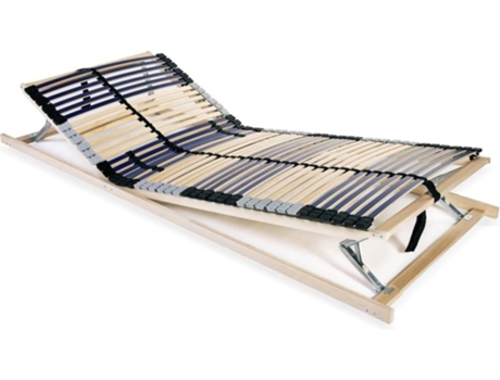 Estrado de Ripas VIDAXL com 42 ripas 7 zonas 90x200 cm (Compatível com Colchão: 195x90x10 cm)
