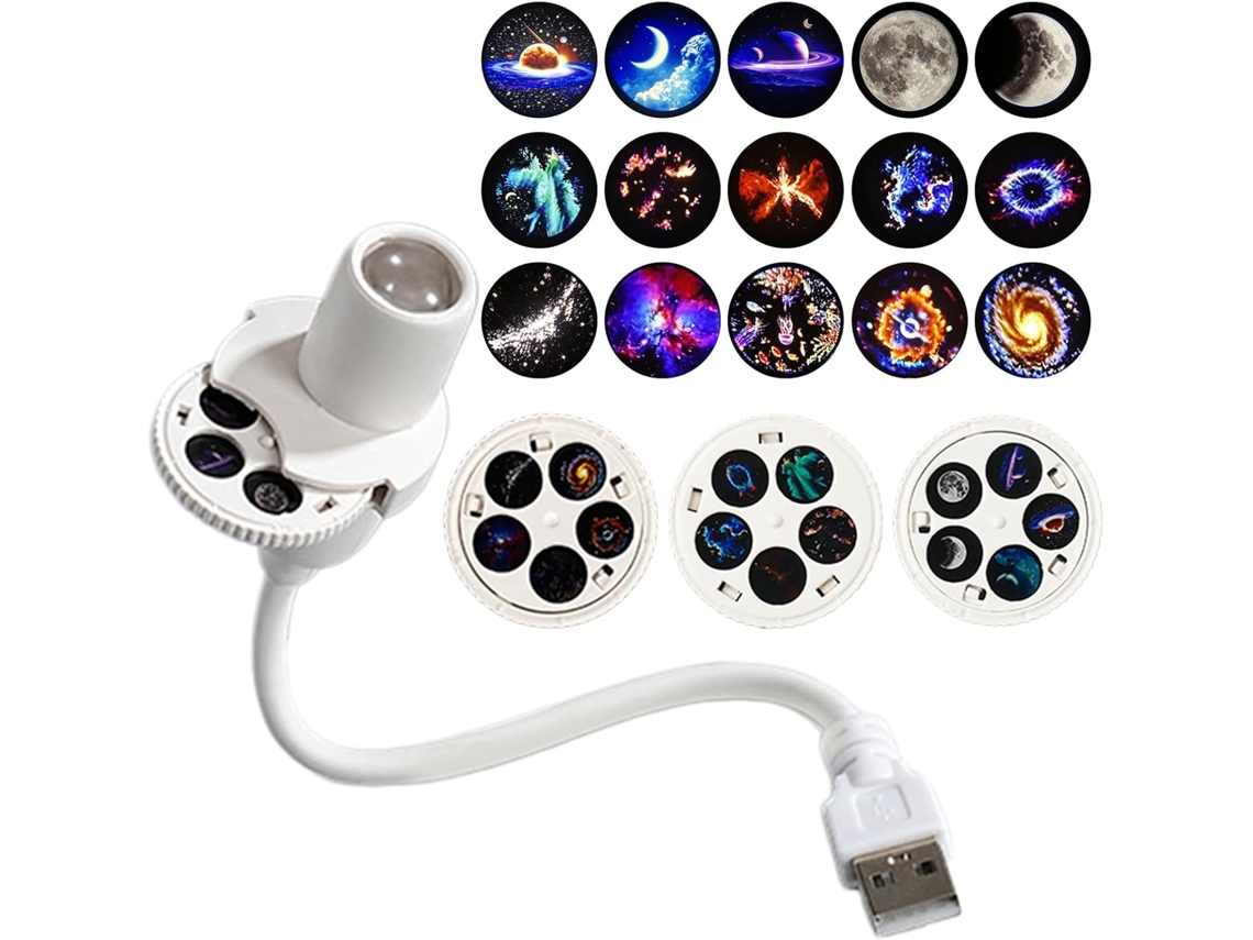 Projetor De Luz Noturna Céu Estrelado Alimentado Por Usb Para Carro E
