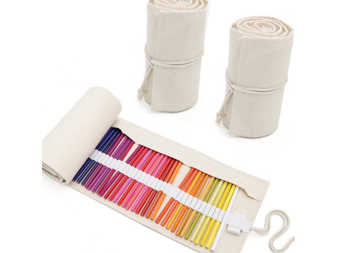 Conjunto de Lápis de Cor com Função Roller Estojo de Lona com 84 Peças para Artistas e Estudantes AQUAFORGE