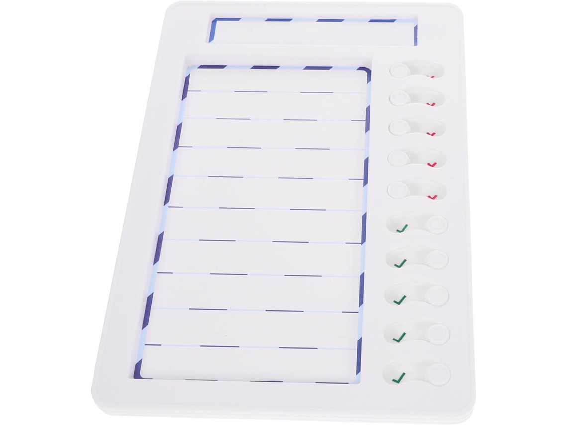 Tableau De Rappels Soi-même Stylo Effaçable En Plastique Suivi Des Tâches Ménagères Et Routine Quotidienne