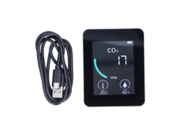Lurelia Medidor De Qualidade Do Ar Hcho/co2, Temperatura/humidade, Com Visor Lcd, Bateria 1500 Mah Usb, Branco