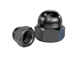Porcas Cegas Pretas Em Aço Inoxidável 304 Din1587, Tampa Decorativa, Porca Semicircular M3 M16 M10 2 Peças