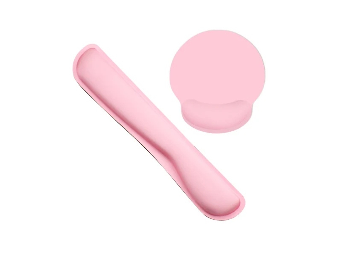 Lurelia Conjunto Mousepad E Apoio Ergonómico, Gaming, Antiderrapante, Cor Rosa