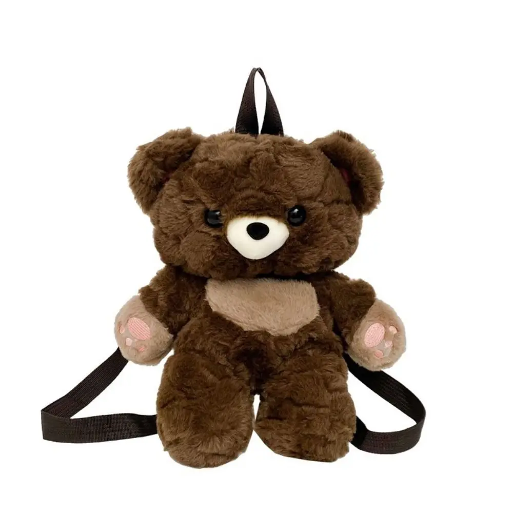 Mochila Casual Colorida com Estampa de Urso e Detalhes em 3d de Pele de Coelho. MDUG