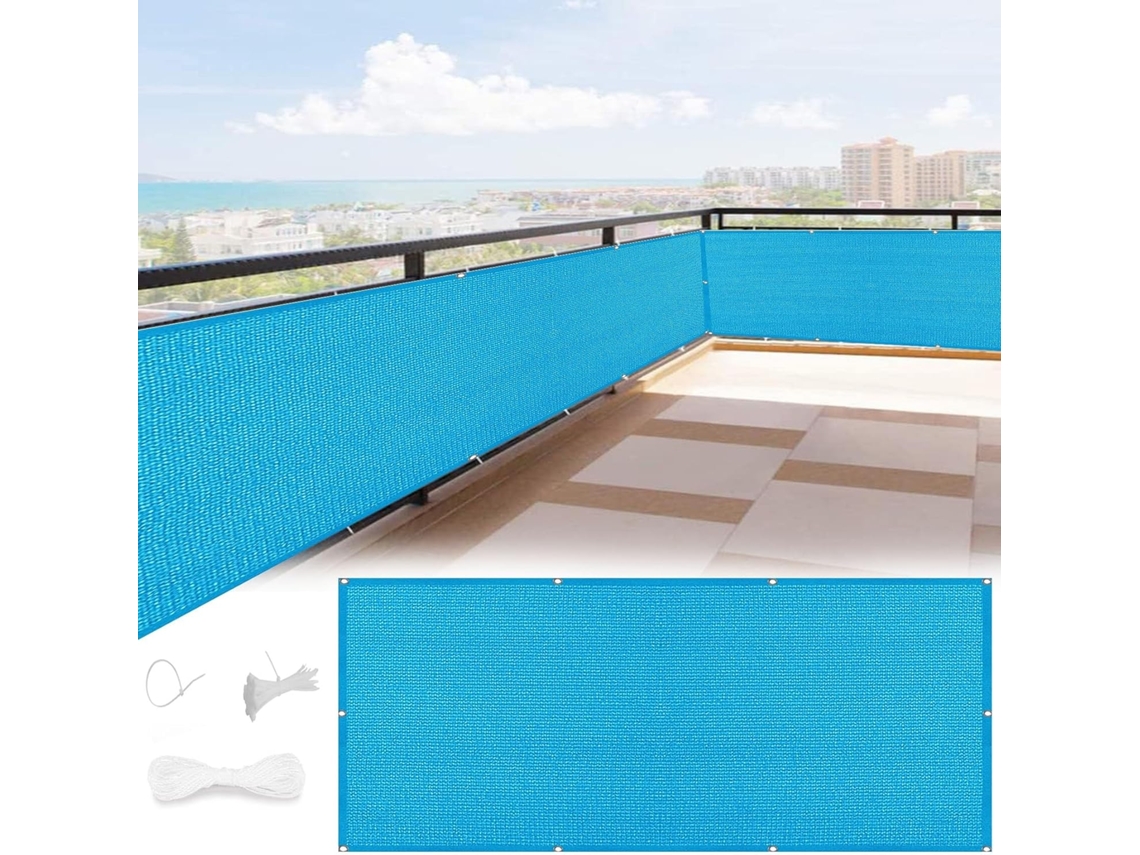 Tela De Privacidade, Guojun, 80 X 220 Cm, Hdpe, Respirável, Resistente Aos Raios Uv, Azul
