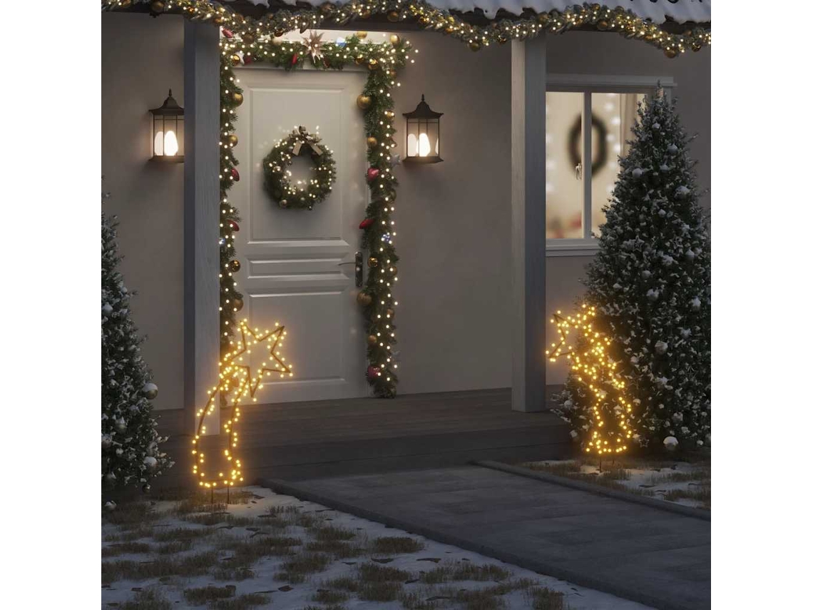 Vidaxl Decoração De Natal Meteoro C/ Luz E Estacas 115 Luzes Led 85 Cm