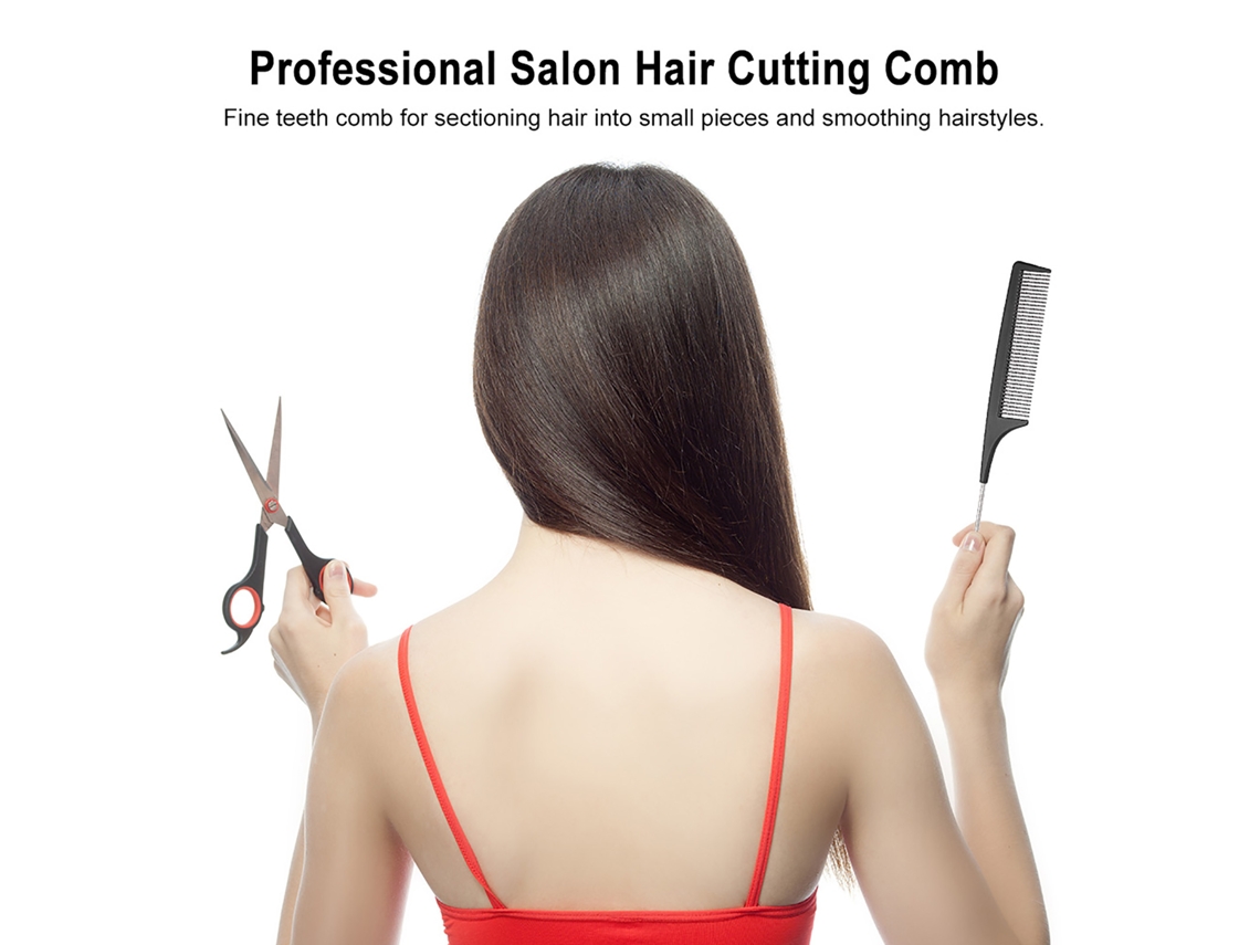 Pente Para Corte De Cabelo De Plástico E Aço Inox Para Salão De Beleza Other