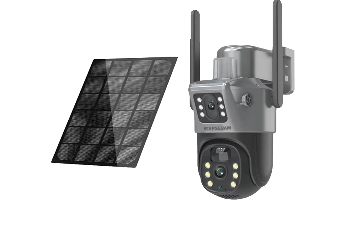 Cã¢mera De Vigilã¢ncia, Lente Dupla, Alimentada Por Solar E Bateria, Cã¢mera Ptz Solar Wifi Oem