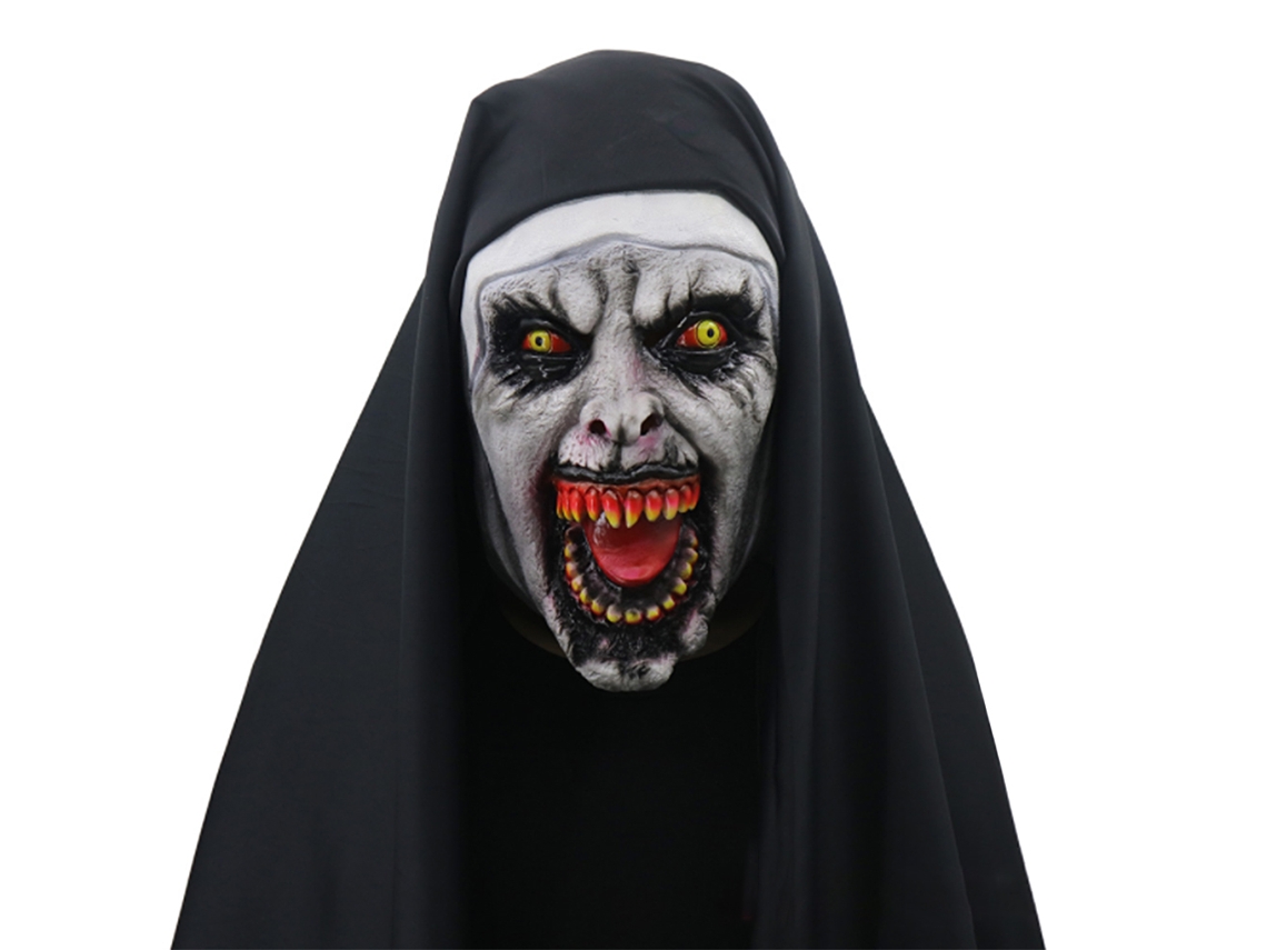 Máscara Freira Terror Halloween Fantasia Piada Jogo