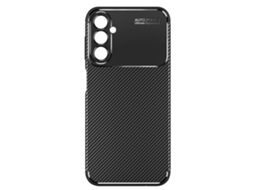Capa Silicone Samsung Galaxy A24 Design Flexível Efeito Fibra De Carbono Preto Ushion