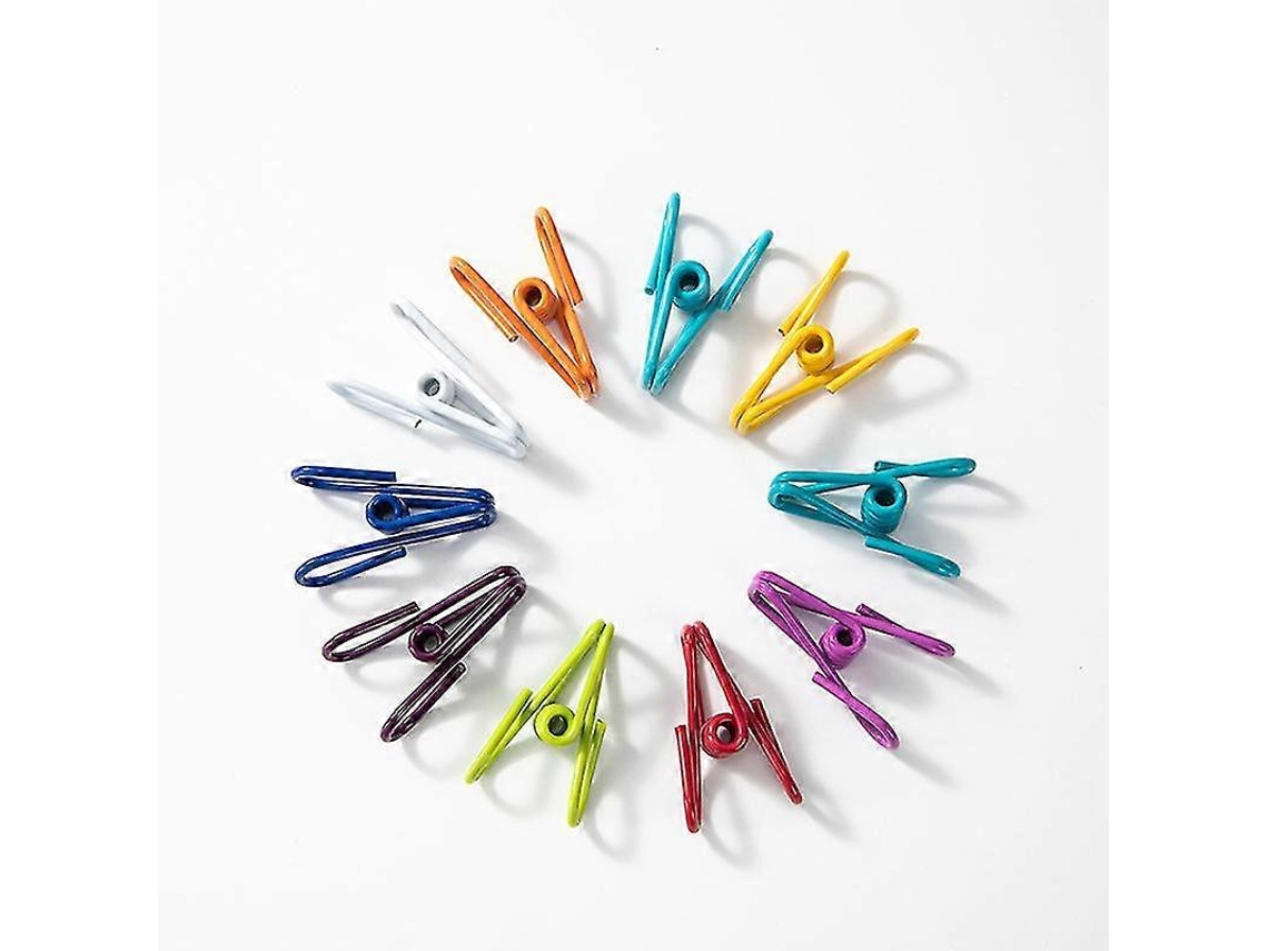 20 Clips de Acero Recubierto de Pvc para Comida, Papeles Y Ropa Resistentes Y Multipropósito 5,8x1,7x3,3cm