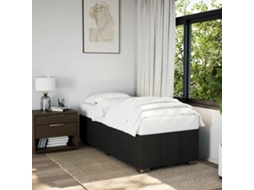 Estrutura De Cama Sem Colchão 100x200 Cm Tecido Preto