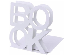 1 Par De Prateleiras Para Livros De Metal Antiderrapantes Em Forma De L Para Escritório (branco)