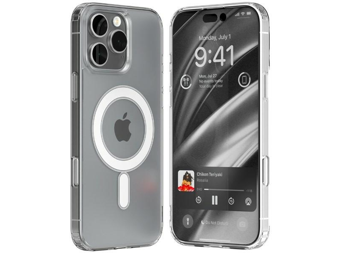 Capa Magsafe para iPhone 16 Pro Max MERCURY Pele Sintética Transparente