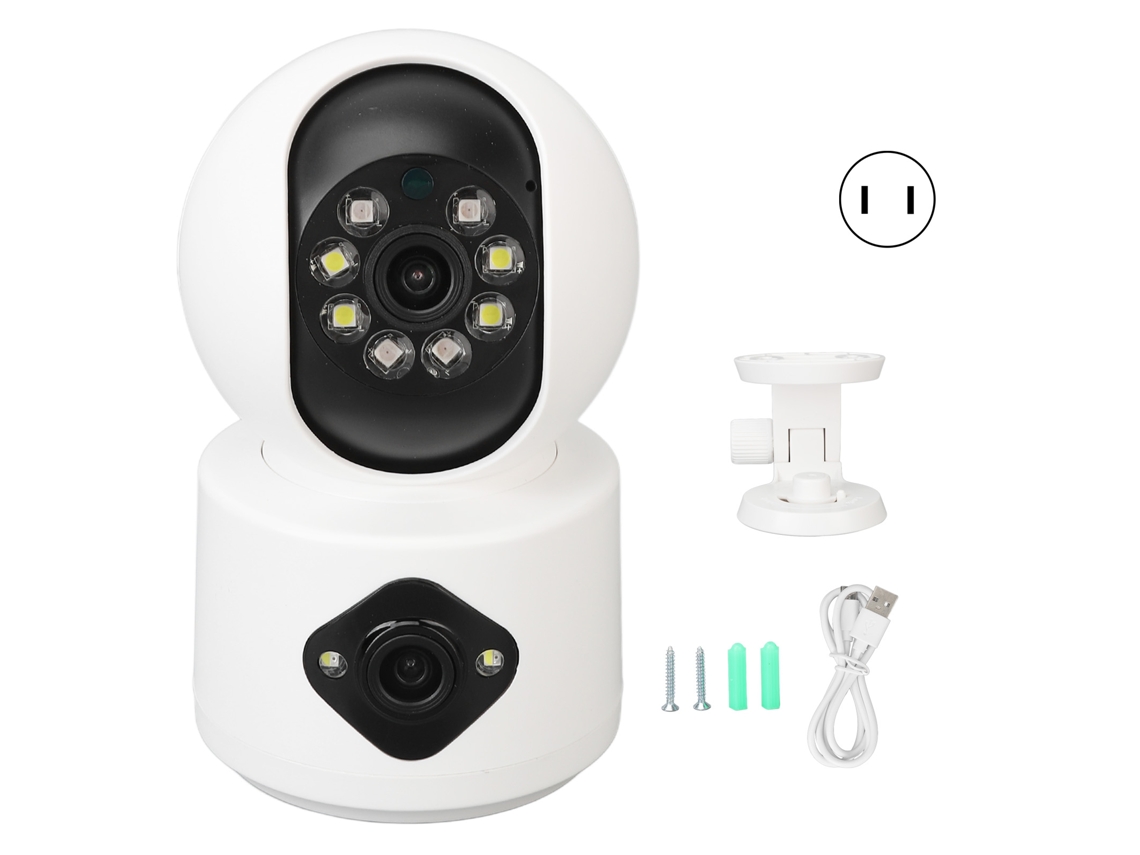 Câmara De Segurança Interior Wifi Hd Com Visão Noturna E Intercomunicação Bidirecional