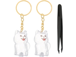 2 Chaveiros Comemorativos De Pelo Cachorro, Mini Cápsula