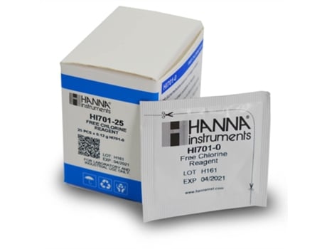 Reagente de Cloro Livre Dpd 0 a 2,5 Mg/L 25 Testes HANNA