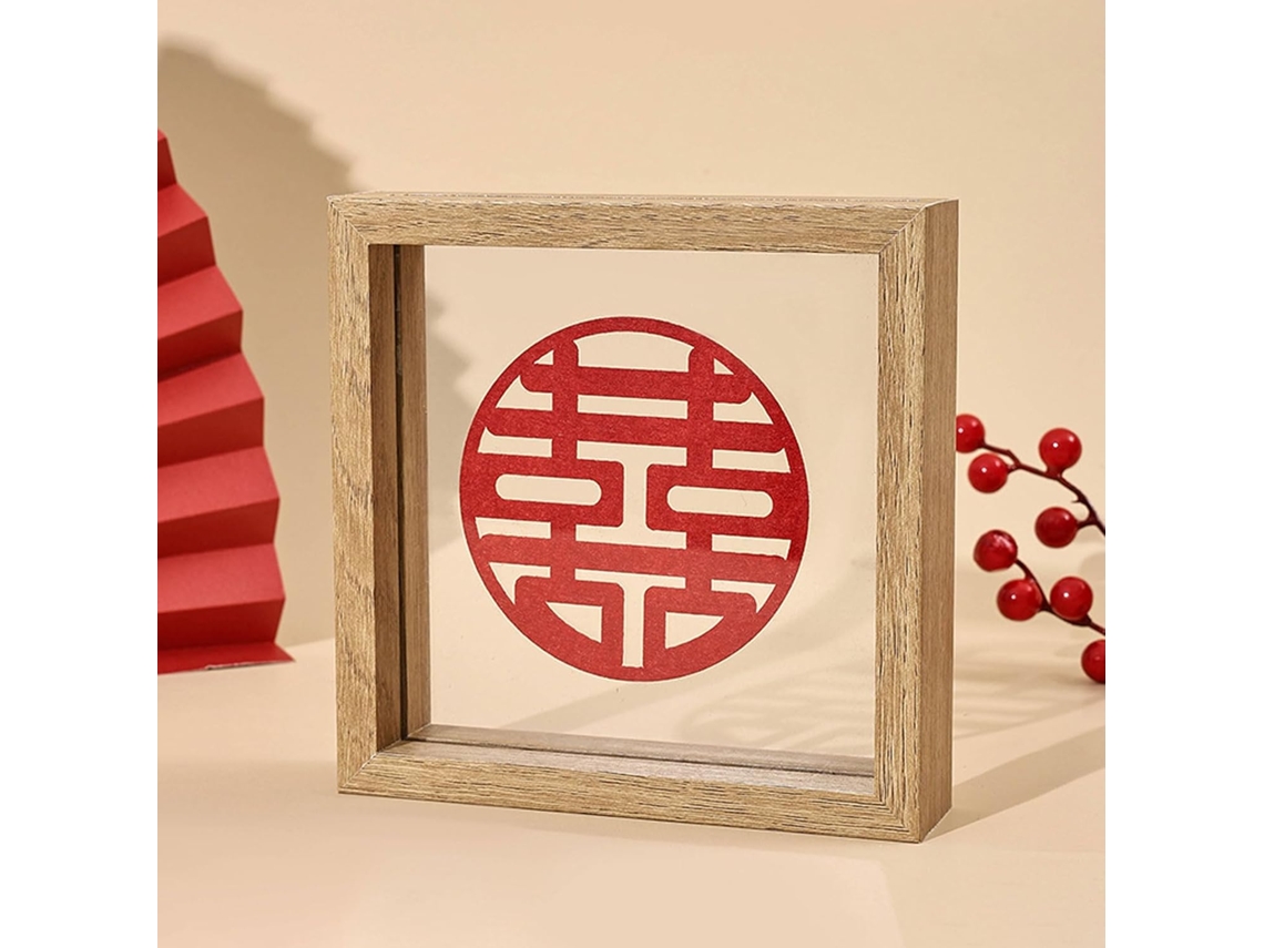Cadre Photo En Verre Flottant Double Face - Quadrado 4 Polegadas 10 * 10 Cm) - Boîte Flottante En Bois