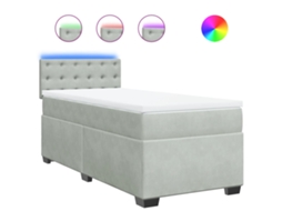 Box Spring Bed, Box Spring Beds Vidaxl Cinzeto Veludo (80 X 200 Cm)