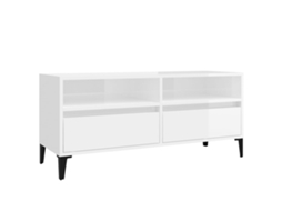 Móvel P/ Tv 100x34.5x44.5 cm Derivados de Madeira Branco Brilhante MAISON EXCLUSIVE