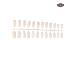 500pcs Pontas De Unhas Falsas De Cobertura Total Em Abs Cor Natural Para Artesanato De Unhas
