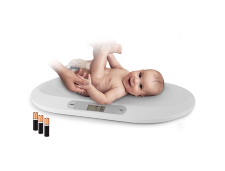 Báscula Eletrônica Para Bebês Bw-141 Em Branco - Medição Precisa E Confortável