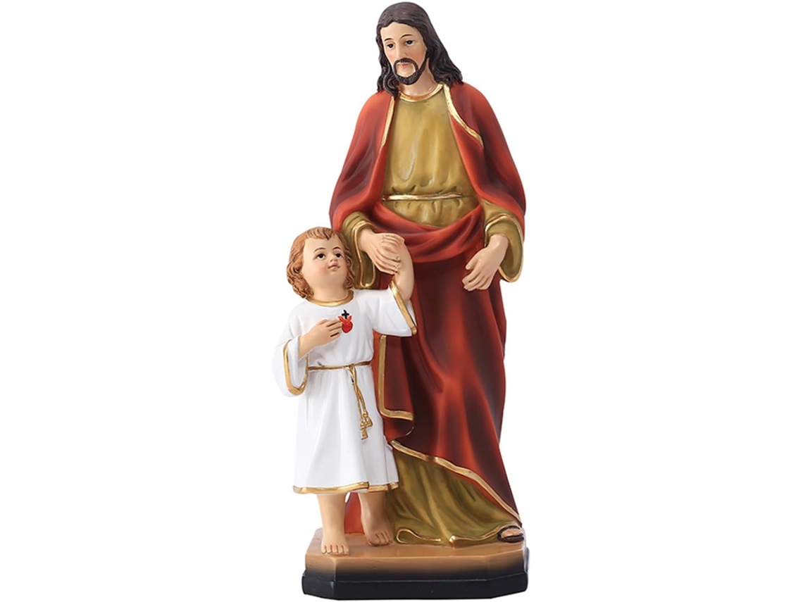 Estátua Sentimental De Resina De Pai E Filho Para Decoração De Interiores Ou Estilo Tradicional.