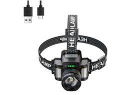 Farol Cabeça 6modos Sensor 90graus Ipx8 Preta Yizhood