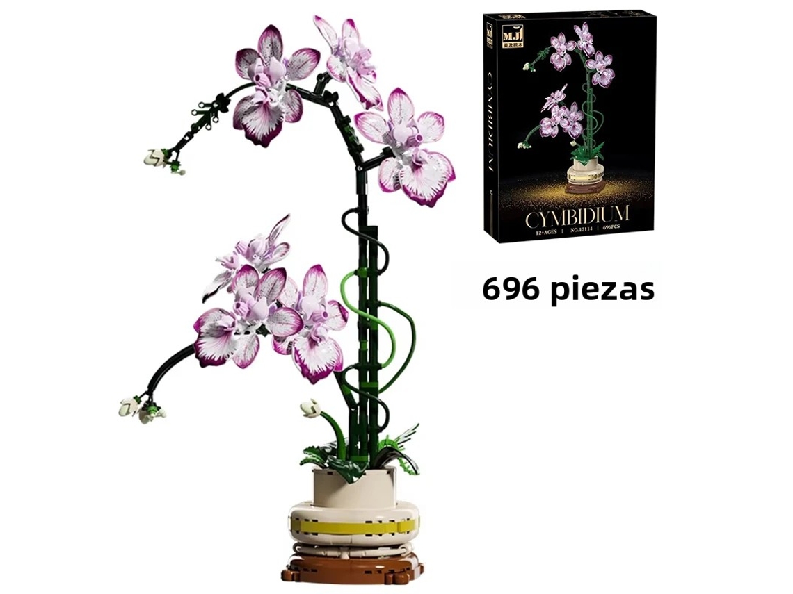 Blocos de Construção Criativos em Formato de Orquídea, Material Abs MDUG (estilo 2)
