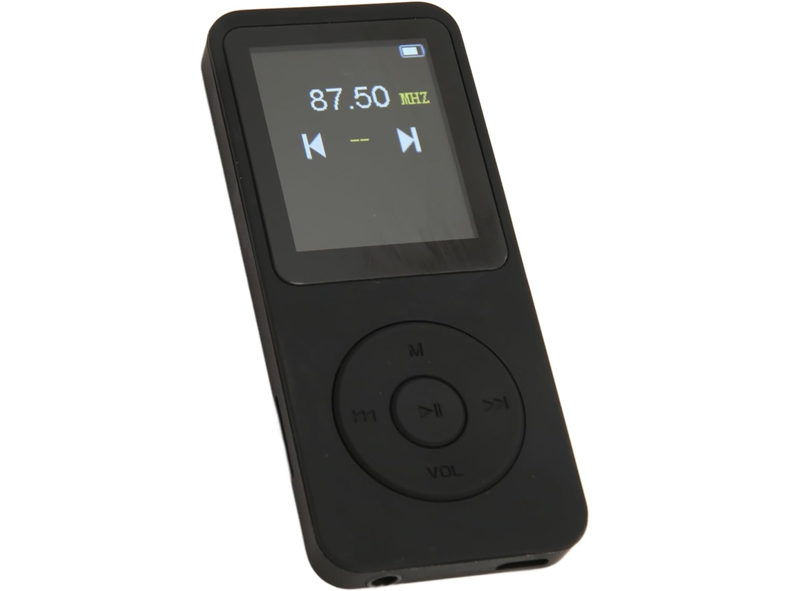 Reprodutor de MP3/MP4, alto-falante FM portátil, dispositivo eletrônico/portátil com rádio HiFi integrado de 1W e 8Ω sem perdas.