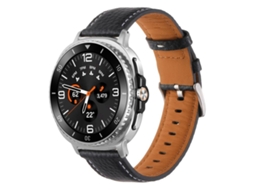 Bracelete Para Samsung Galaxy Watch 8 / 8 Classic - Couro Genuíno Com Textura De Lichia - Preta