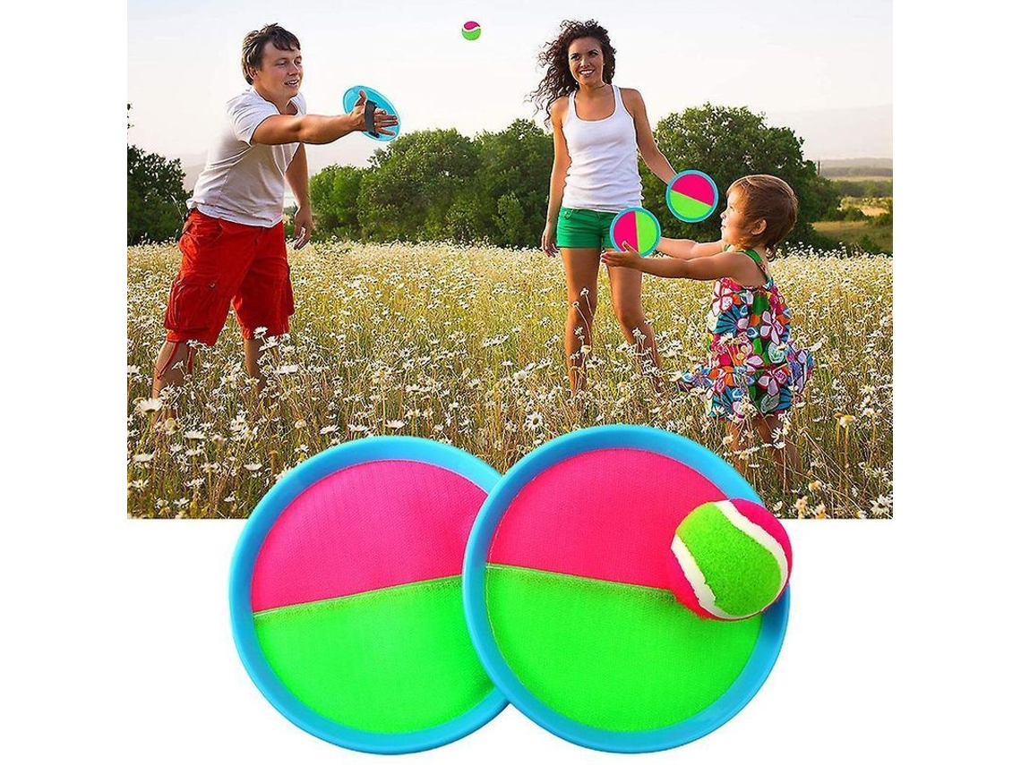 2026 conjunto de Brinquedos de Jogo de Lançar e Pegar com 4 Raquetes e 4 Bolas para Família Ao Ar Livre