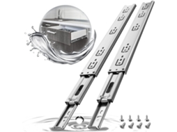 Corrediças Para Gaveta Com Rolamentos De Esferas De 400 Mm Em Metal, Aço Inoxidável, Carga 45 Kg, 1 Par (2 Peças)