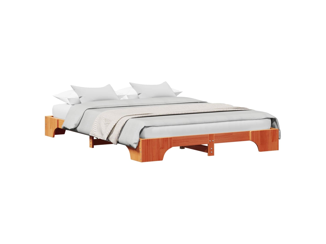 Estrutura da Cama Marrom Cera 150 X 200 Cm MAISON EXCLUSIVE