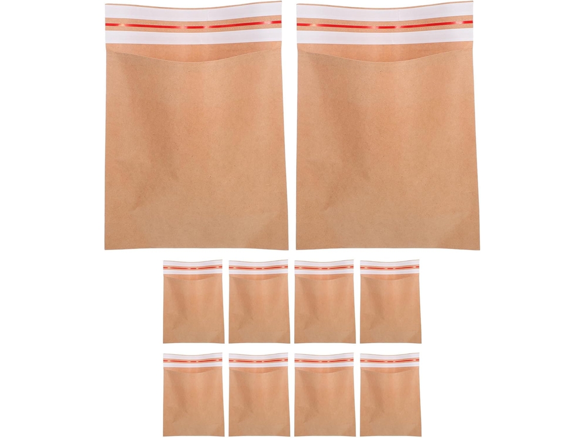 Expedição Em Papel Kraft 10 Pacotes De Embalagem Adesiva Adesiva E Multiuso Para Roupas Para Escolas E Casas