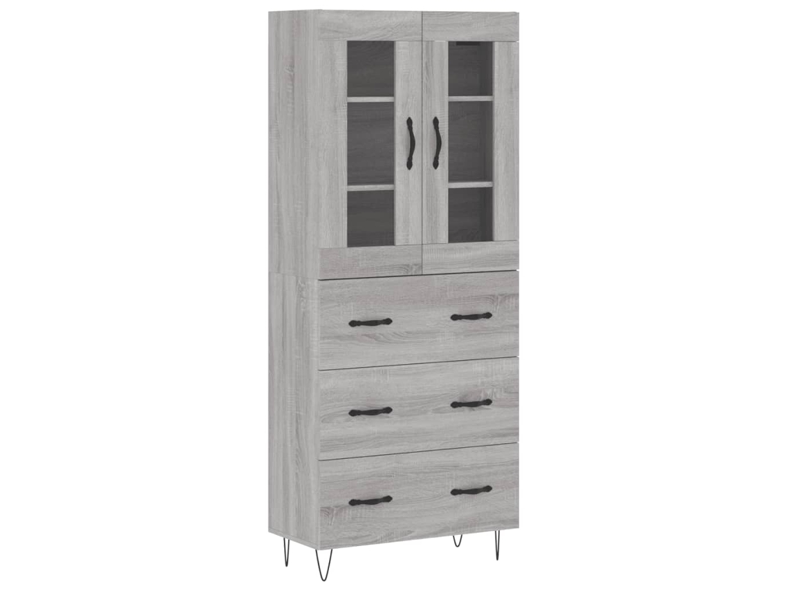 Armário alto erivados de madeira VIDAXL sonoma cinza (69,5x34x180 cm)