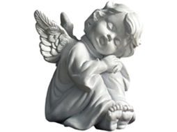 Estátua De Anjo De Resina Para Jardim Decorativa Casa Escultura Fada