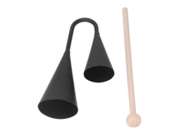 Mali campainha Agogo Bimetálica com Vara de Madeira Instrumento Percussivo Infantil Tradicional Latin