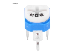 Kit de Resistências Ajustáveis 65pcs 13 Valores 100ohm 1m Componentes Eletrônicos Azul Branco