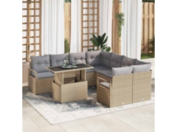 Vidaxl Conjunto De Sofá De Jardim 9 Unid. 8-número De Lugares