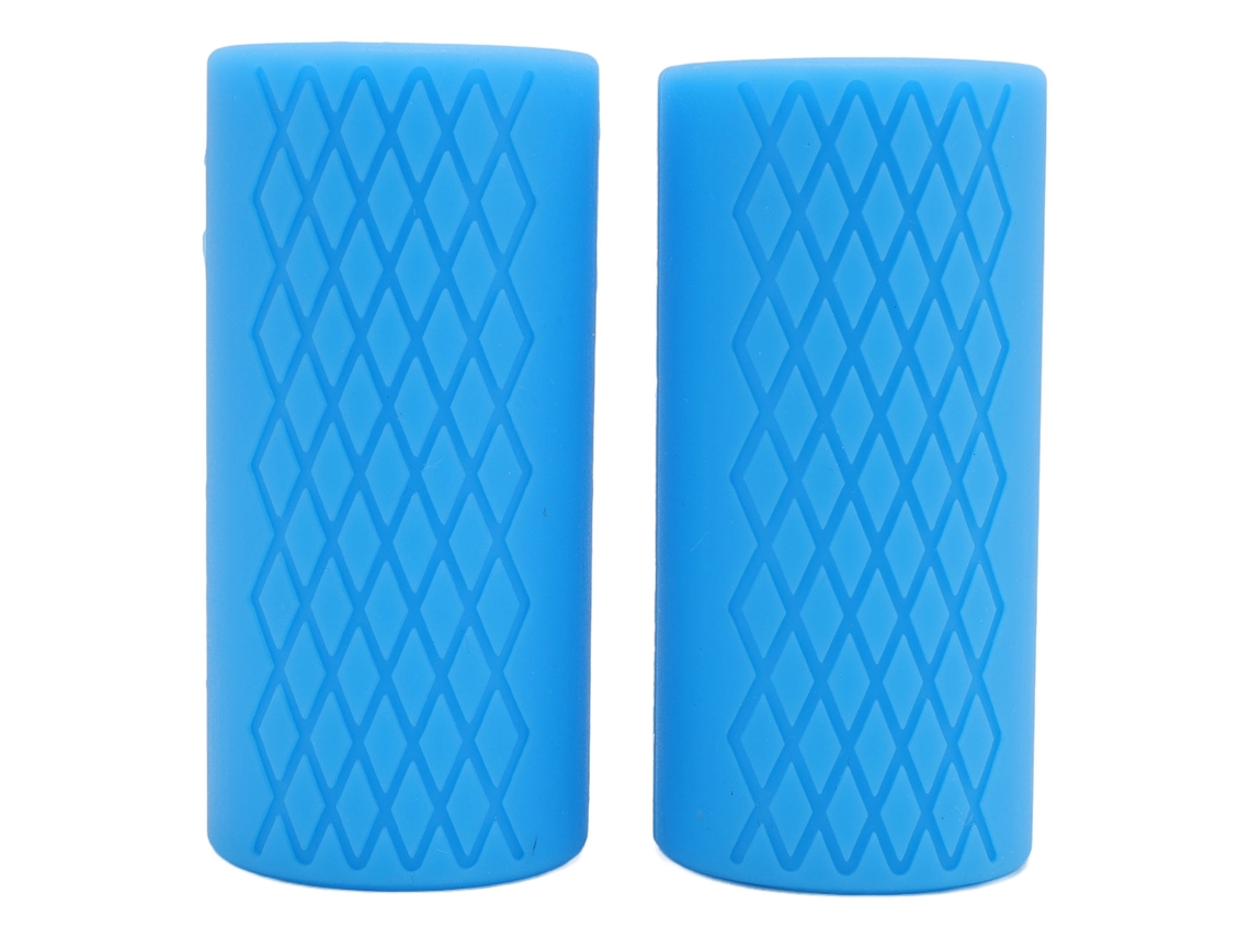 2026 1 Par de Suportes para Halteres e Barras Antiderrapantes com Textura de Silicone Acessório de Treino Fitness Azul