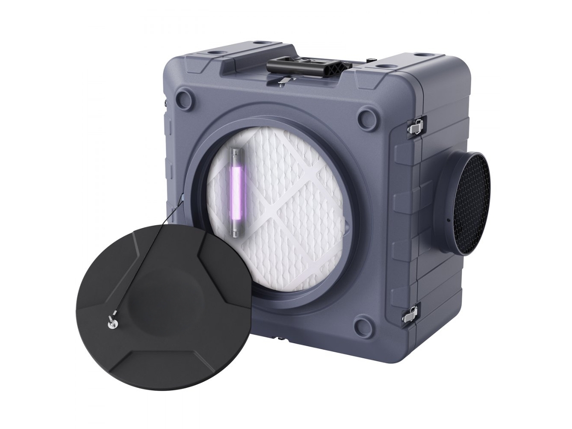 Purificador De Ar Com Filtro Hepa, Uv C, 3 Estágios, Fluxo De 800 Cfm E Design Empilhável Tekmaquinas