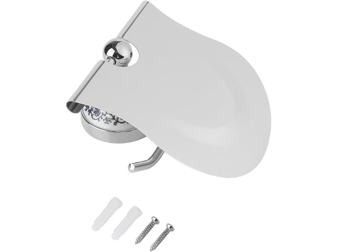 Suporte De Papel Higiênico Em Aço Inoxidável Polido Com Tampa, Suporte De Parede Para Papel Higiênico Banheiro, Design