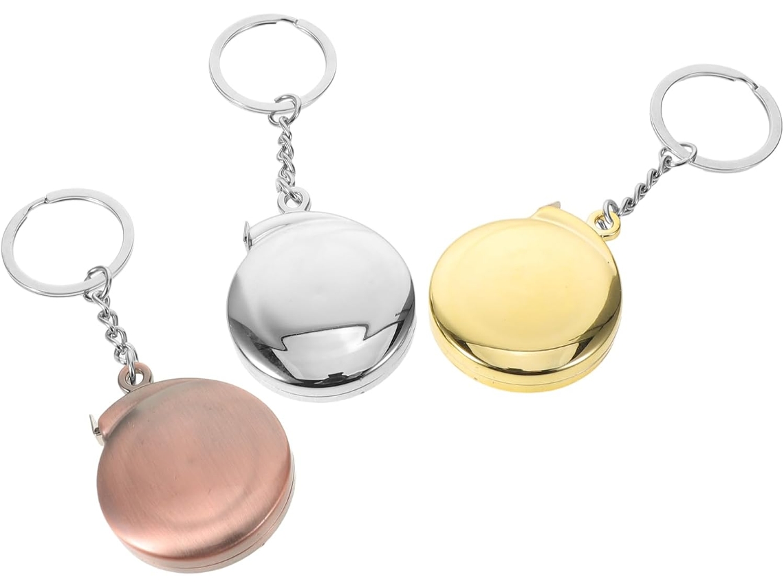 Mini Fita Métrica HEALEVED Retrátil de 2 M em Metal, Pacote com 3 | S/MARCA
