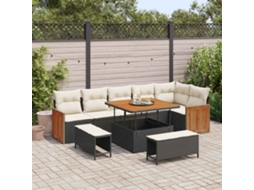 Vidaxl Conjunto De Sofá De Jardim 9 Unid. 9-número De Lugares