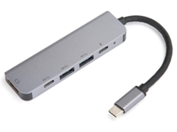 Hub Usb-c 5 Em 1 Com Hdmi 4k Hd Pd De Alta Velocidade, Conversor